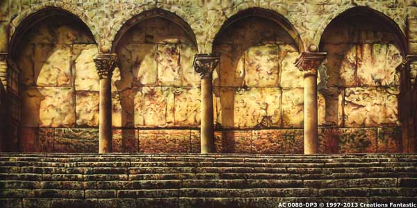 Backdrop AC 008C-DP3 Temple Wall C
