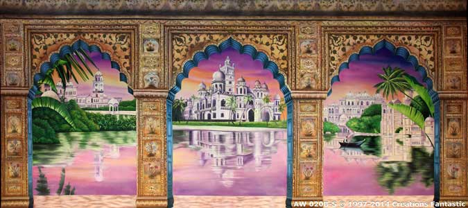 Backdrop AW020B-S Indian Palace Arches 1B
