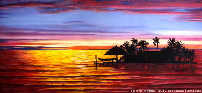 Backdrop TB075 Tropical Sea Sunset 2