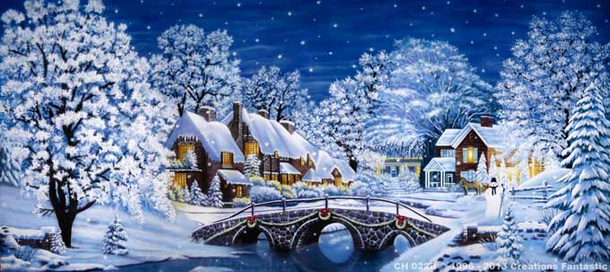 Backdrop CH022B Christmas Village 5B