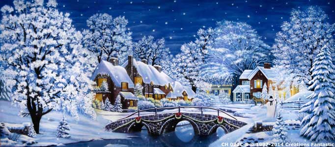 Backdrop CH022D-SS Christmas Village 5D