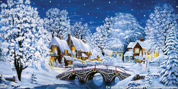 Backdrop CH022E-DP3 Christmas Village 5E