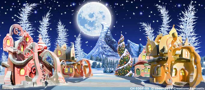 Backdrop CH030F-SS Whoville Christmas 2F