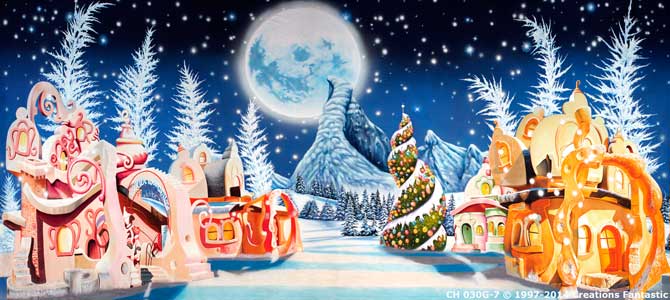 Backdrop CH030G-7 Whoville Christmas 2G