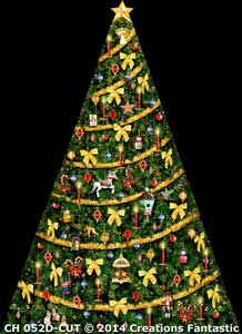 Backdrop CH052D-CUT Growing Christmas Tree 3D