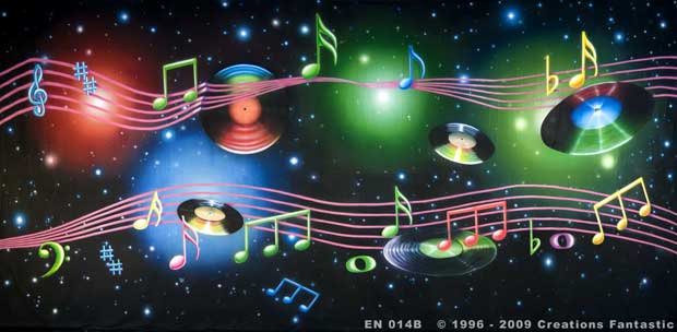 Backdrop EN 014B Music Notes 1B