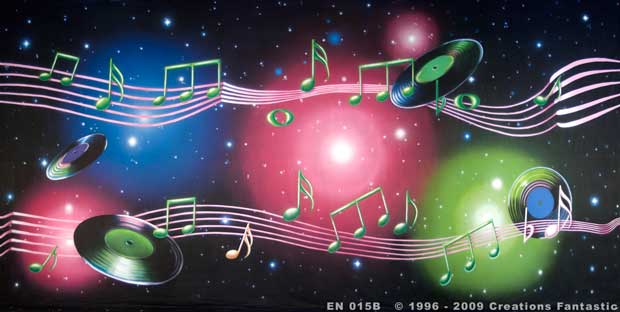 Backdrop EN 015B Music Notes 2B