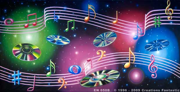 Backdrop EN 050B Music Notes 3B