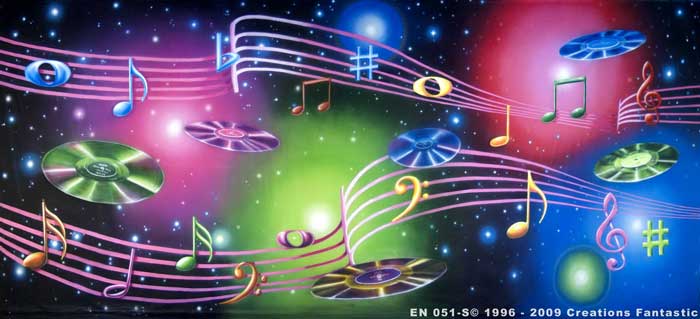 Backdrop EN 051-S Music Notes 4