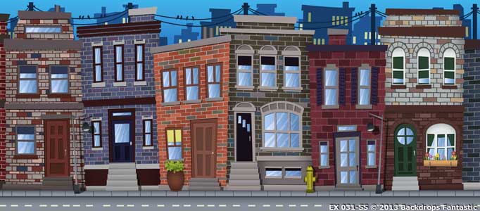 Backdrop EX 031-SS Hairspray Baltimore Street Stylized