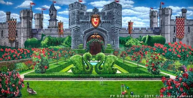 Backdrop FY 030 Queen of Hearts Courtyard