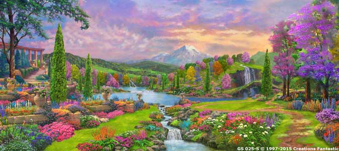 Backdrop GS025-S Fantasy Garden Landscape 1