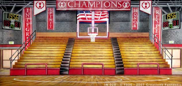 Backdrop IN 028 High School Gymnasium