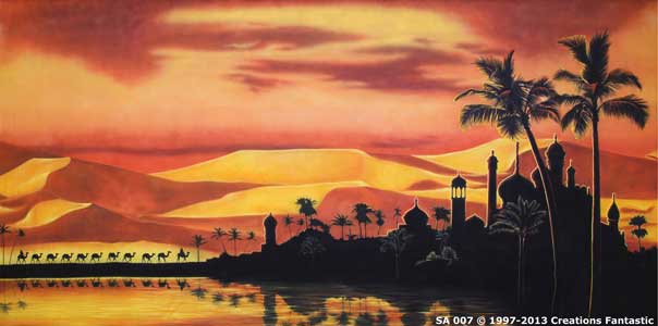 Backdrop SA 007 Sunset Desert Oasis 2