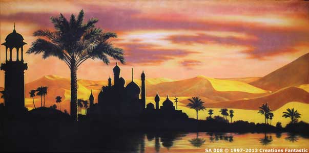 Backdrop SA 008 Sunset Desert Oasis 3