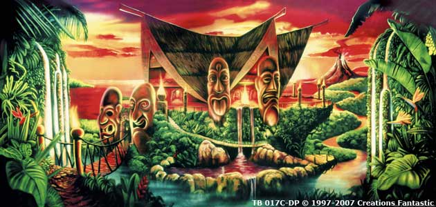 Backdrop TB 017C-DP Sunset Tiki C