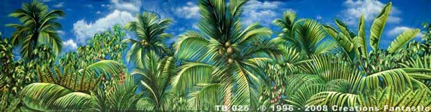 Backdrop TB025 Tropical Beach Door Set Header