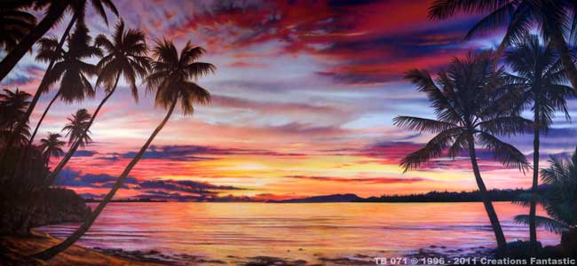 Backdrop TB071 Tropical Beach Sunset 2