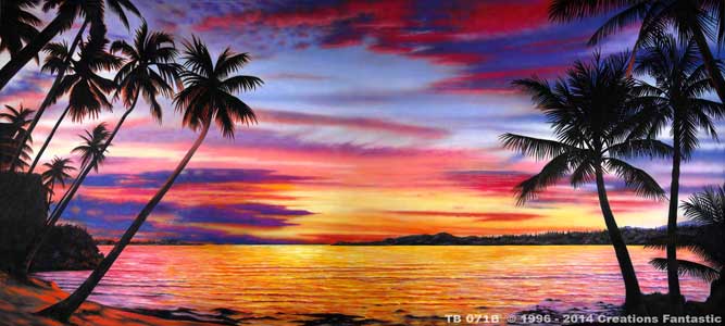 Backdrop TB071B Tropical Beach Sunset 2B