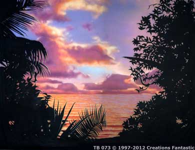 Backdrop TB073 Tropical Beach Sunset 4