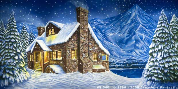 Backdrop WI 040 Winter Cottage 1