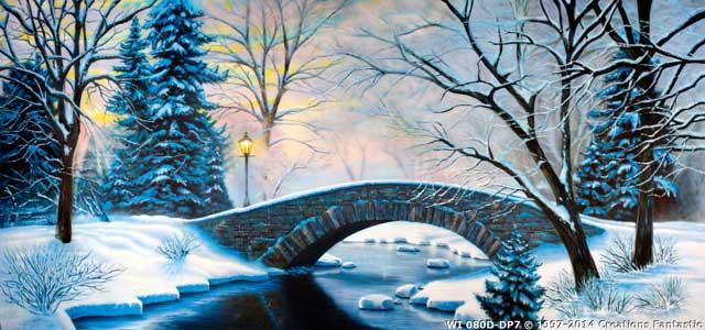 Backdrop WI 080D-7 Winter Bridge 1D