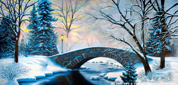 Backdrop WI 080E-DP5 Winter Bridge 1E