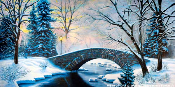 Backdrop WI 080F-DP3 Winter Bridge 1F