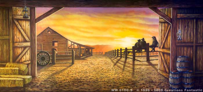 Backdrop WW010C-S Sunset Barn C