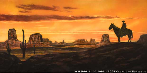 Backdrop WW001C Sunset Cowboy C