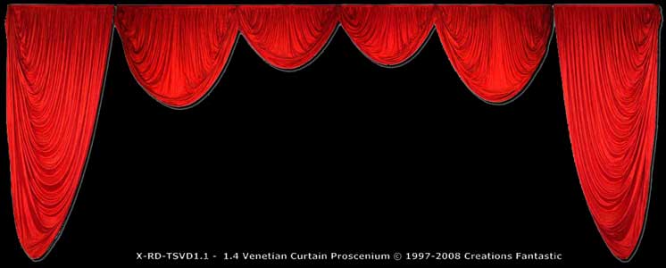 Backdrop XRD TSVD1-1-1-4 Venetian Curtain Proscenium