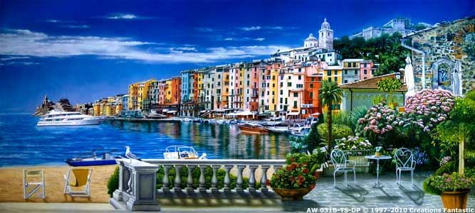 Backdrop AW031B-TS-DP Italian Riviera 3B