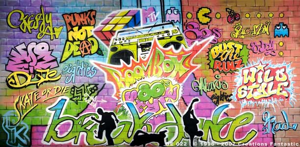 Backdrop DE022 1980's Graffiti