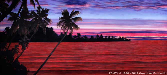 Backdrop TB074 Tropical Sea Sunset 1