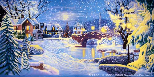 Backdrop CH008 Christmas Village 4