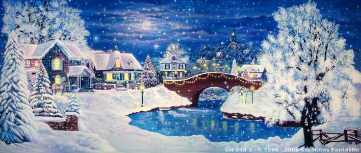 Backdrop CH018-S Christmas Village 7