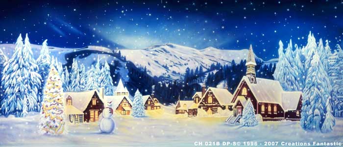 Backdrop Image: CH 021B-S-DP Christmas Village 6