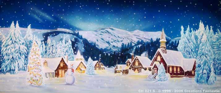 Backdrop CH021-S Christmas Village 6