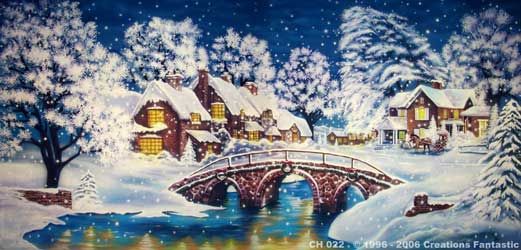 Backdrop CH022 Christmas Village 5