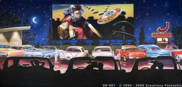 Backdrop DE 007 1950's Drive In