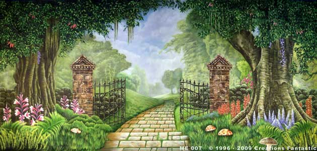 Backdrop ME 007 Medieval Garden 2