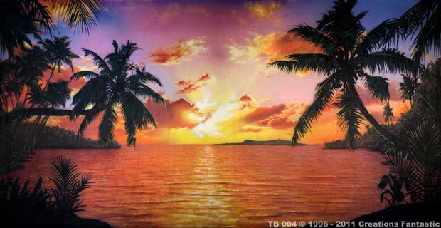 Backdrop TB004 Tropical Beach Sunset