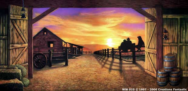Backdrop WW010 Sunset Barn