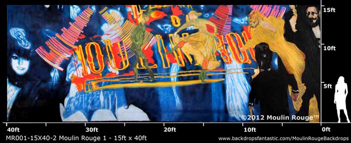 Backdrop MR 001-15X40-2 Moulin Rouge 1- 15ft x 40ft