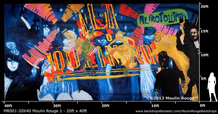 Backdrop MR 001-20X40 Moulin Rouge 1- 20ft x 40ft