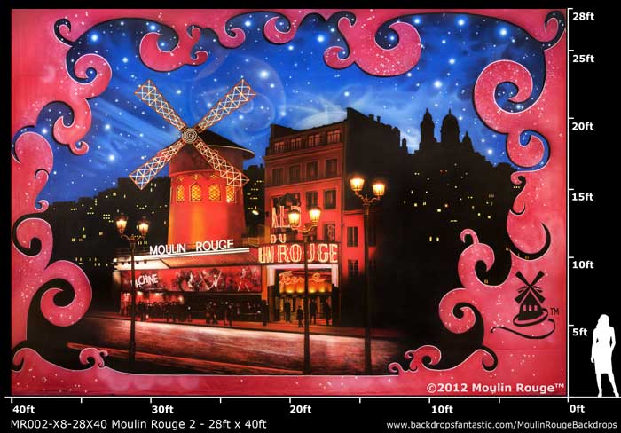 Backdrop MR 002-X8-28X40 Moulin Rouge 2 - 28ft x 40ft