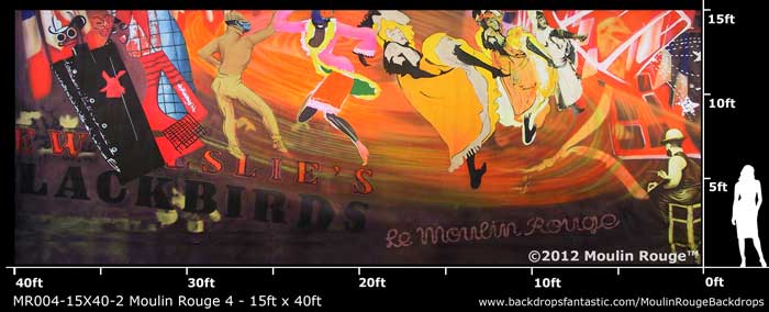 Backdrop MR 004-15X40-2 Moulin Rouge 4 - 15ft x 40ft