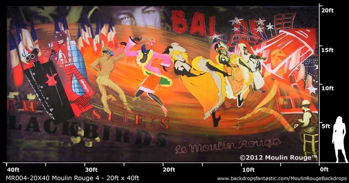 Backdrop MR 004-20X40 Moulin Rouge 4 - 20ft x 40ft