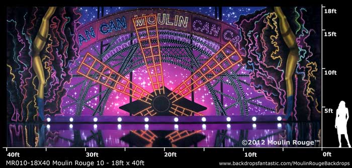 Backdrop MR 010-18X40 Moulin Rouge 10 - 18ft x 40ft
