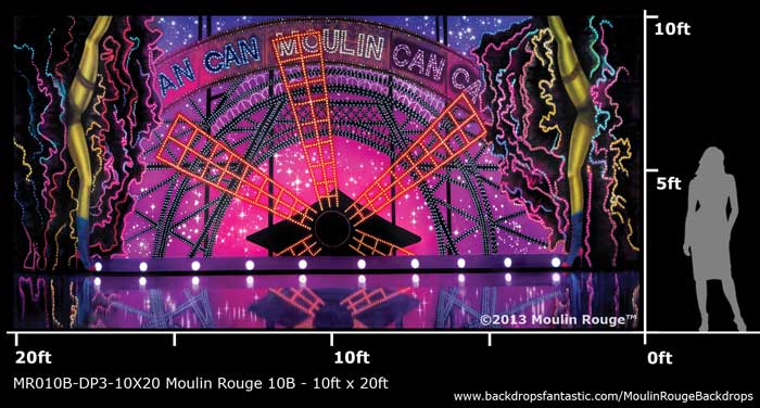 Backdrop MR 010B-DP3-10X20 Moulin Rouge 10B 10ft x 20ft